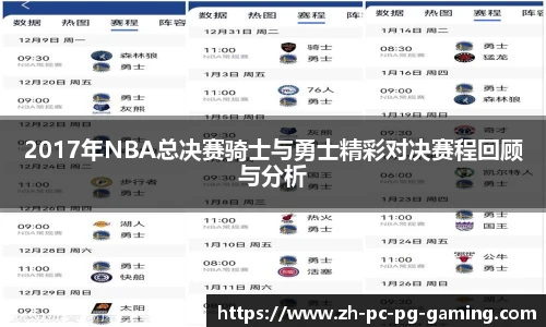 2017年NBA总决赛骑士与勇士精彩对决赛程回顾与分析